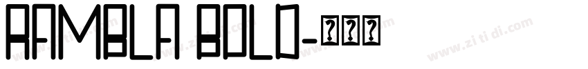 RAMBLA BOLD字体转换